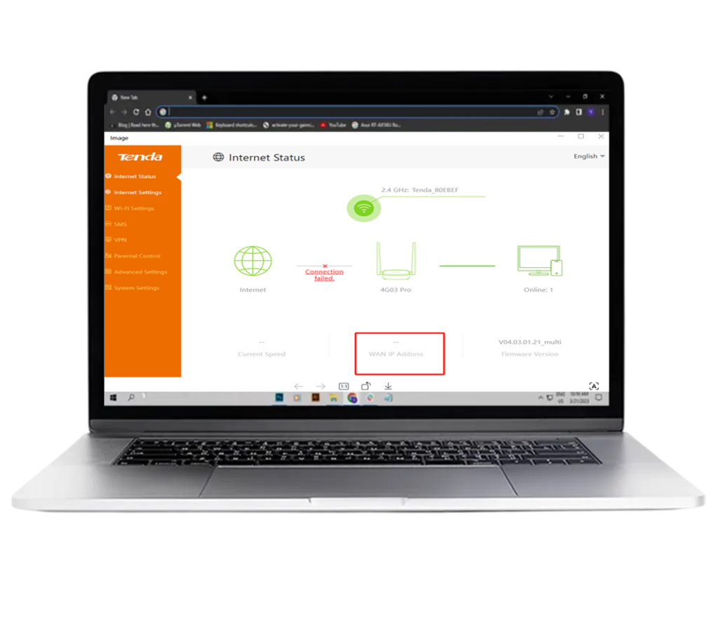Unable to perform tenda router login